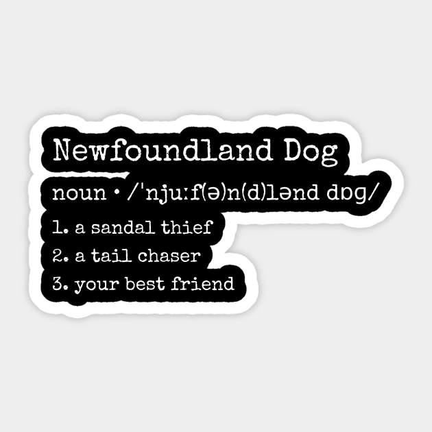 Newfoundland Dog Dictionary Definition Dog Sticker TeePublic